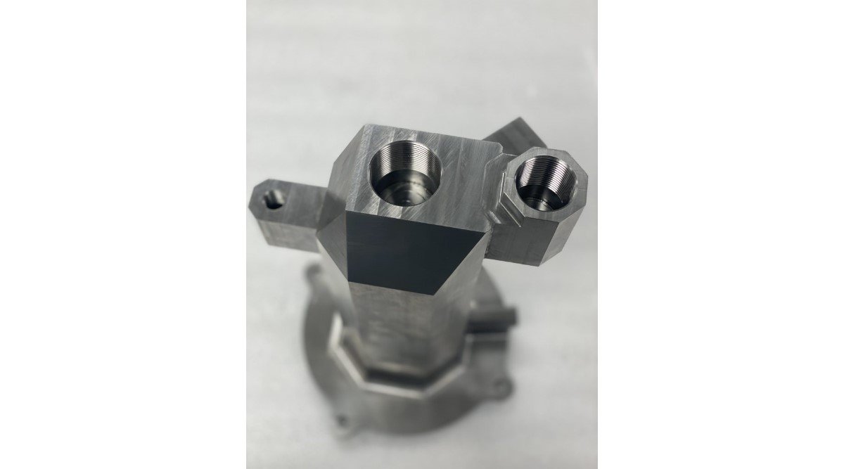 CNC-machined precision metal component, sample 3